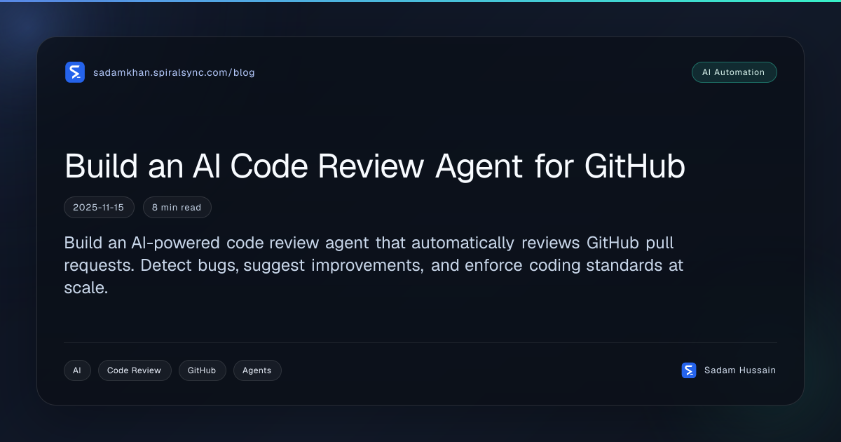 Build an AI Code Review Agent for GitHub