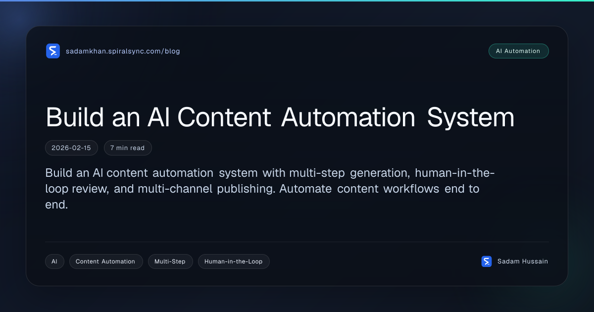 Build an AI Content Automation System
