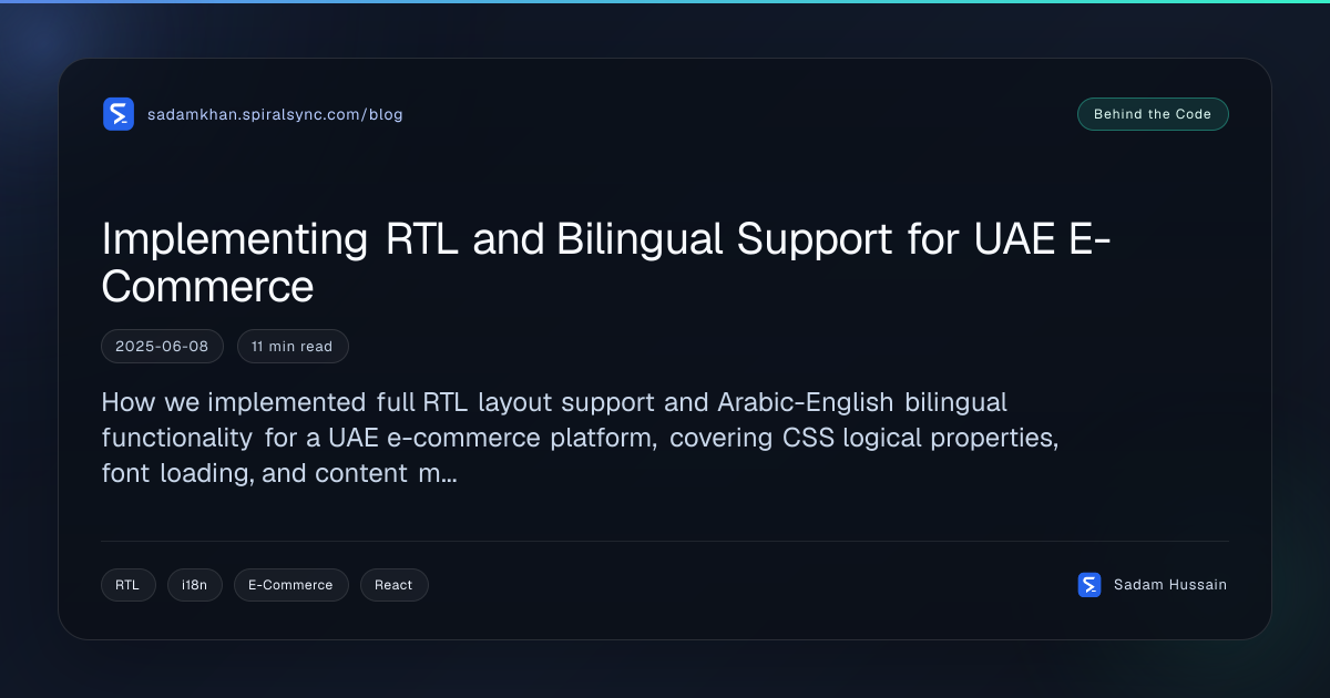 Implementing RTL and Bilingual Support for UAE E-Commerce