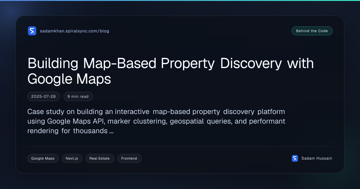 Building Map-Based Property Discovery with Google Maps