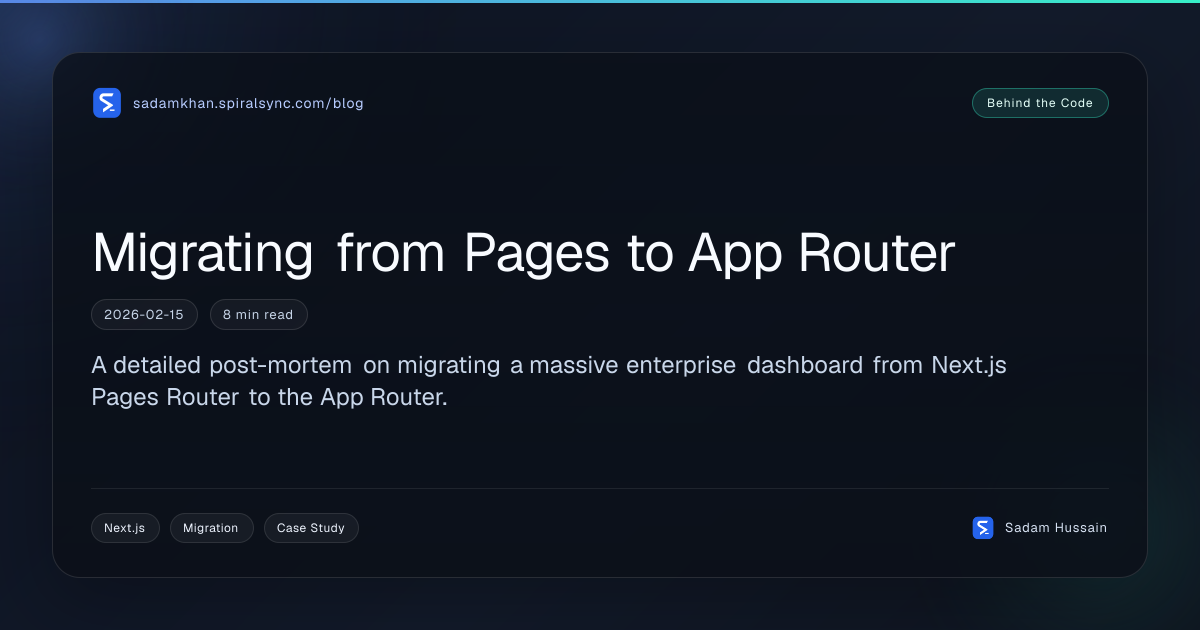 Migrating from Pages to App Router