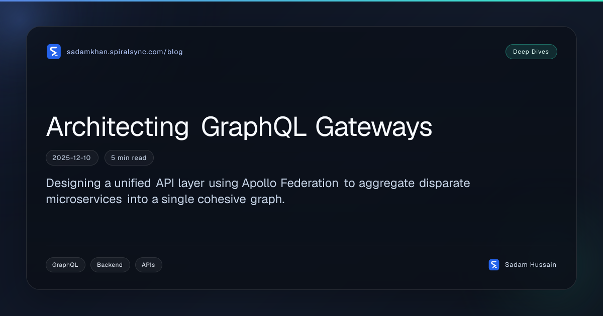 Architecting GraphQL Gateways