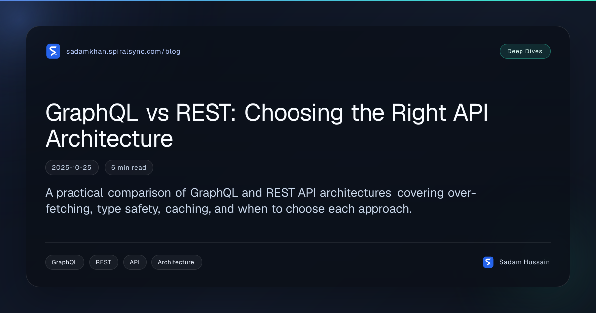 GraphQL vs REST: Choosing the Right API Architecture