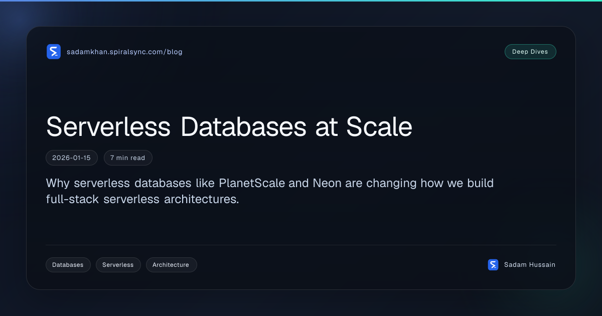 Serverless Databases at Scale