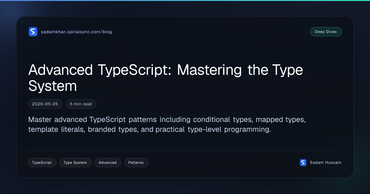 Advanced TypeScript: Mastering the Type System