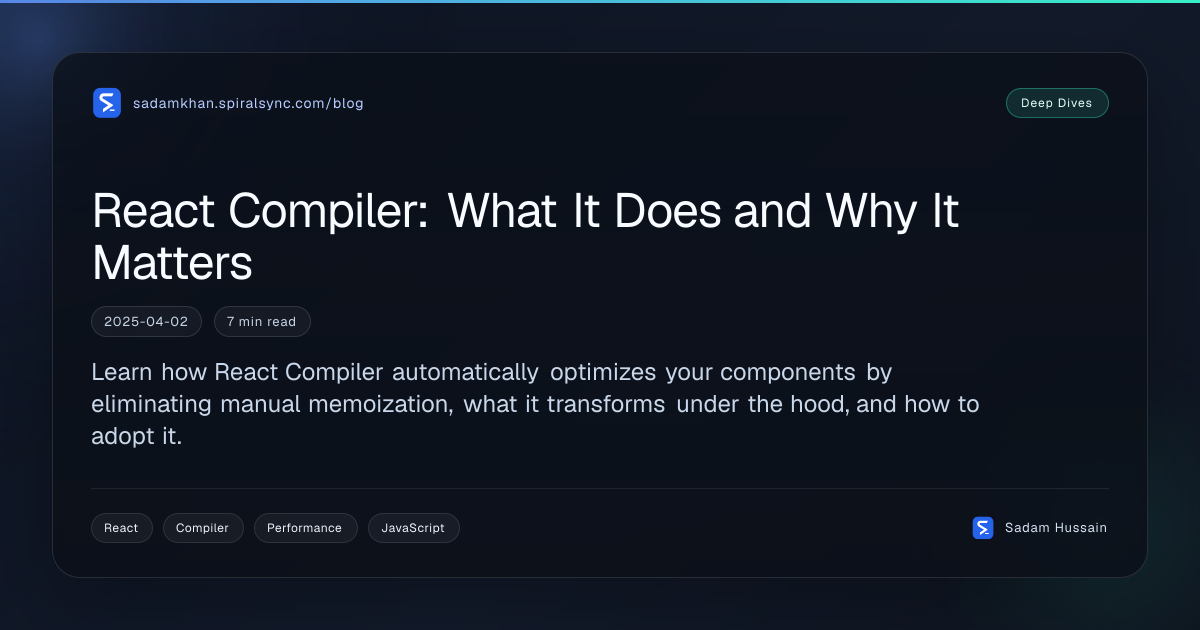 React Compiler: What It Does and Why It Matters