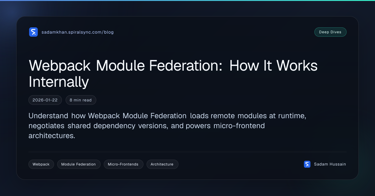 Webpack Module Federation: How It Works Internally