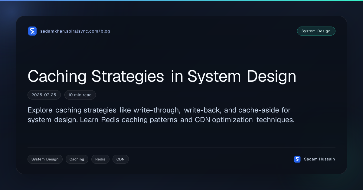 Caching Strategies in System Design