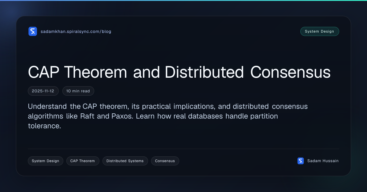 CAP Theorem and Distributed Consensus