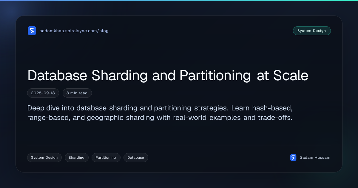 Database Sharding and Partitioning at Scale