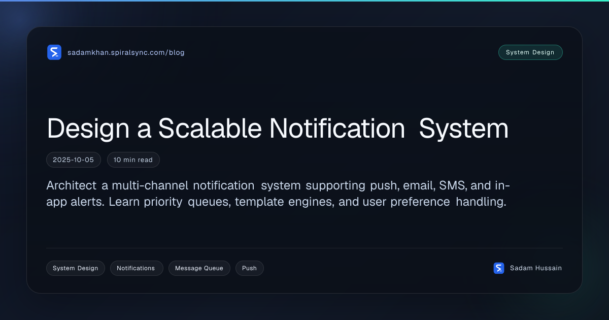 Design a Scalable Notification System