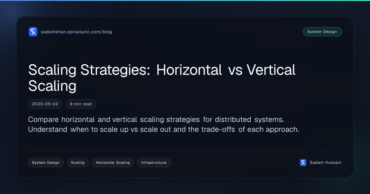 Scaling Strategies: Horizontal vs Vertical Scaling