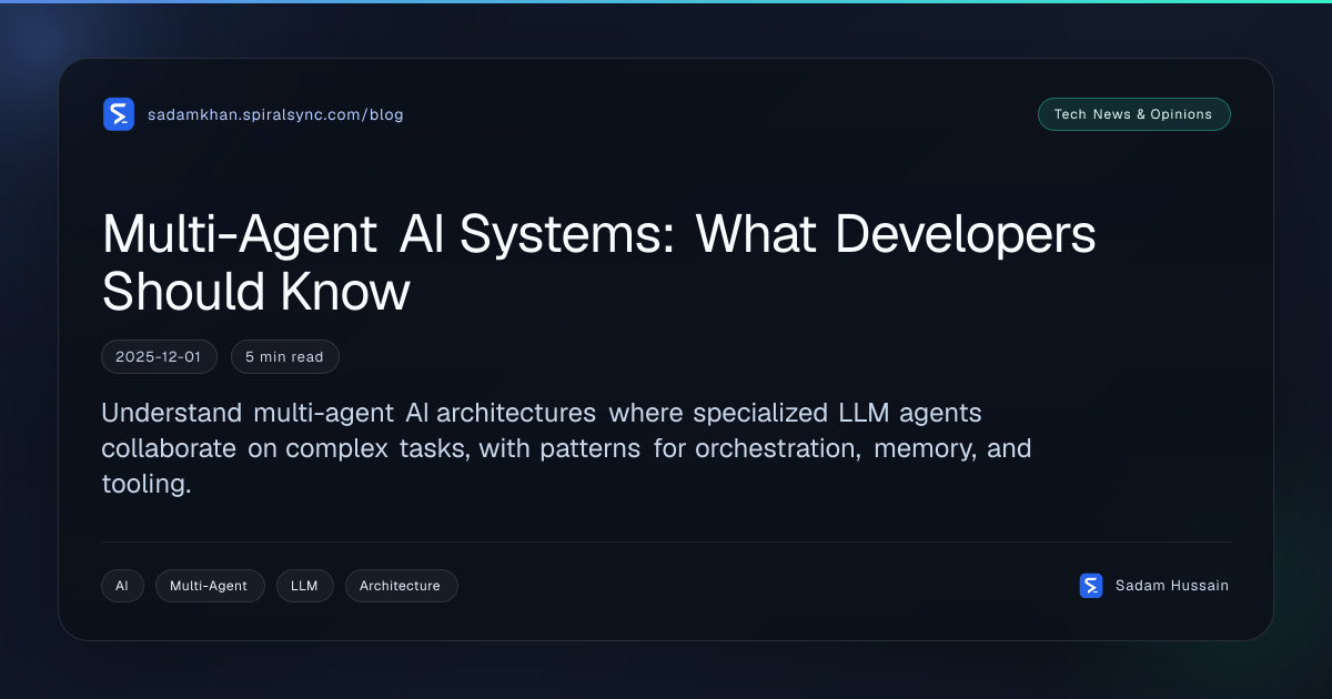 Multi-Agent AI Systems: What Developers Should Know