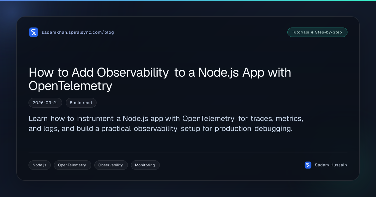 How to Add Observability to a Node.js App with OpenTelemetry