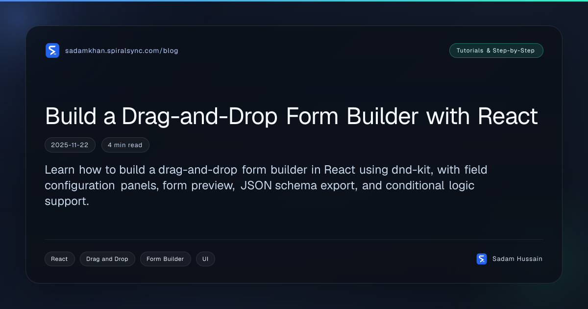 Build a Drag-and-Drop Form Builder with React