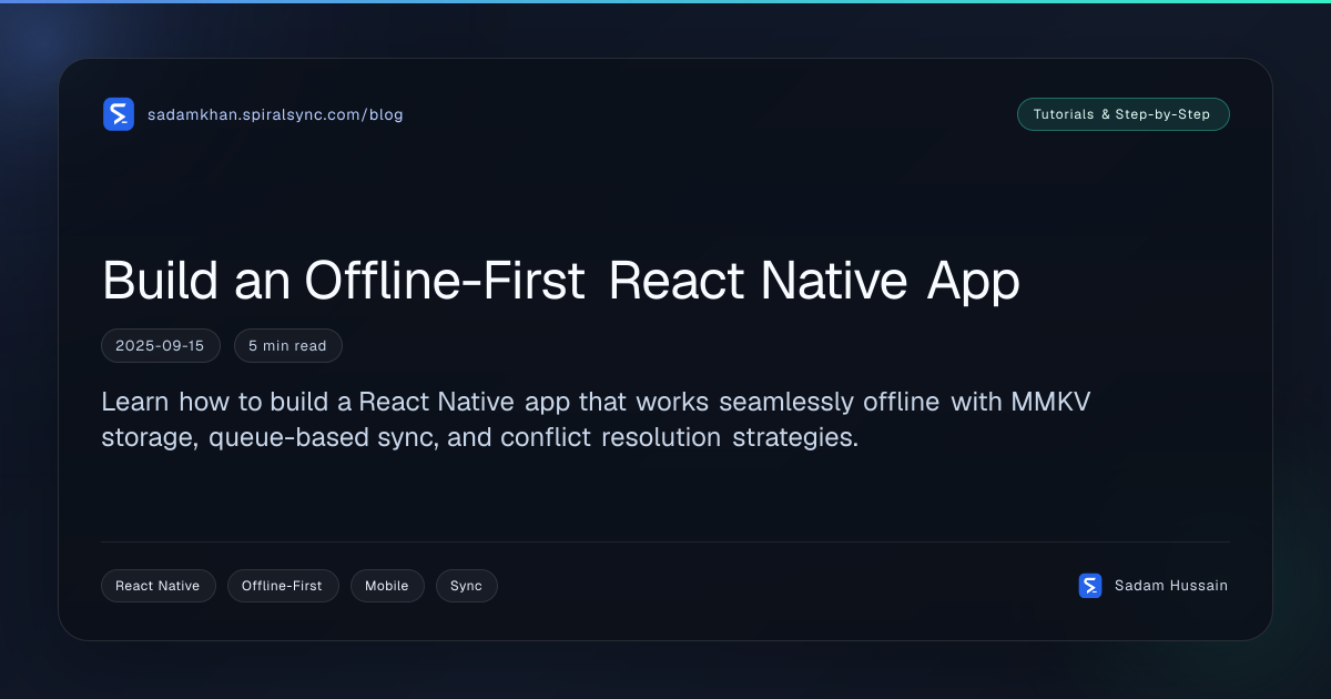 Build an Offline-First React Native App