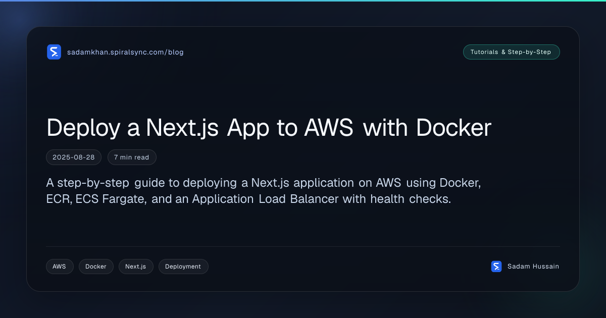Deploy a Next.js App to AWS with Docker