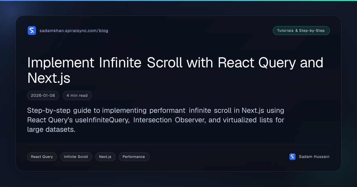 Implement Infinite Scroll with React Query and Next.js