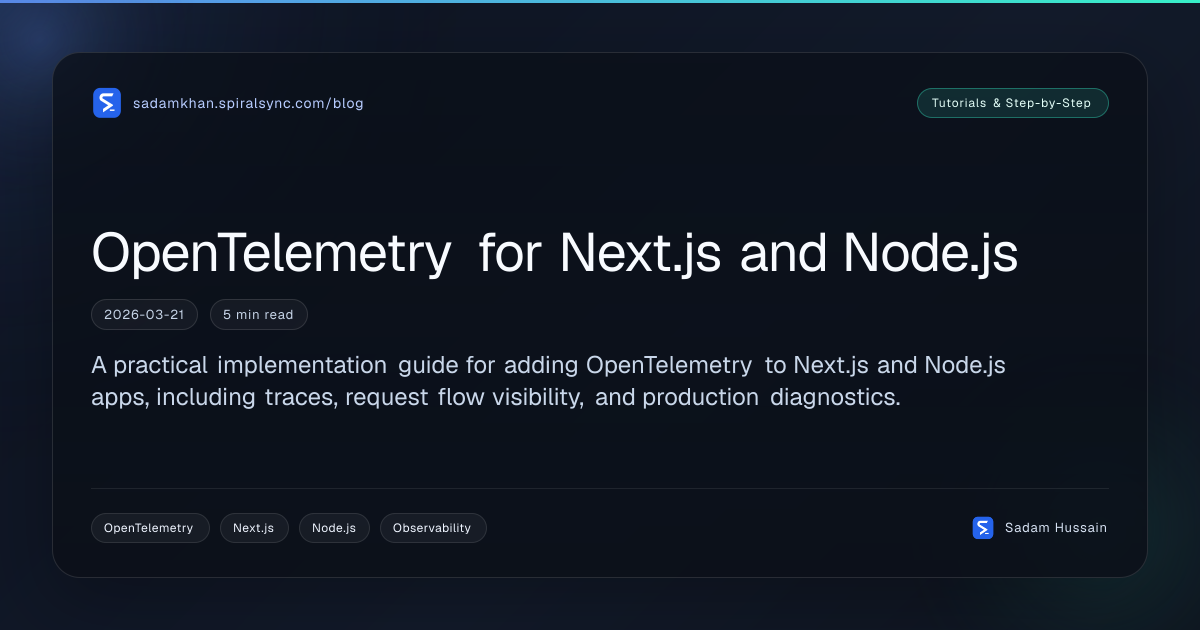 OpenTelemetry for Next.js and Node.js